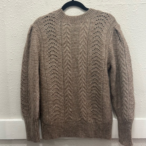 Calvin Klein Cable Knit Sweater in Coffee Multi NWT M - Picture 5 of 7